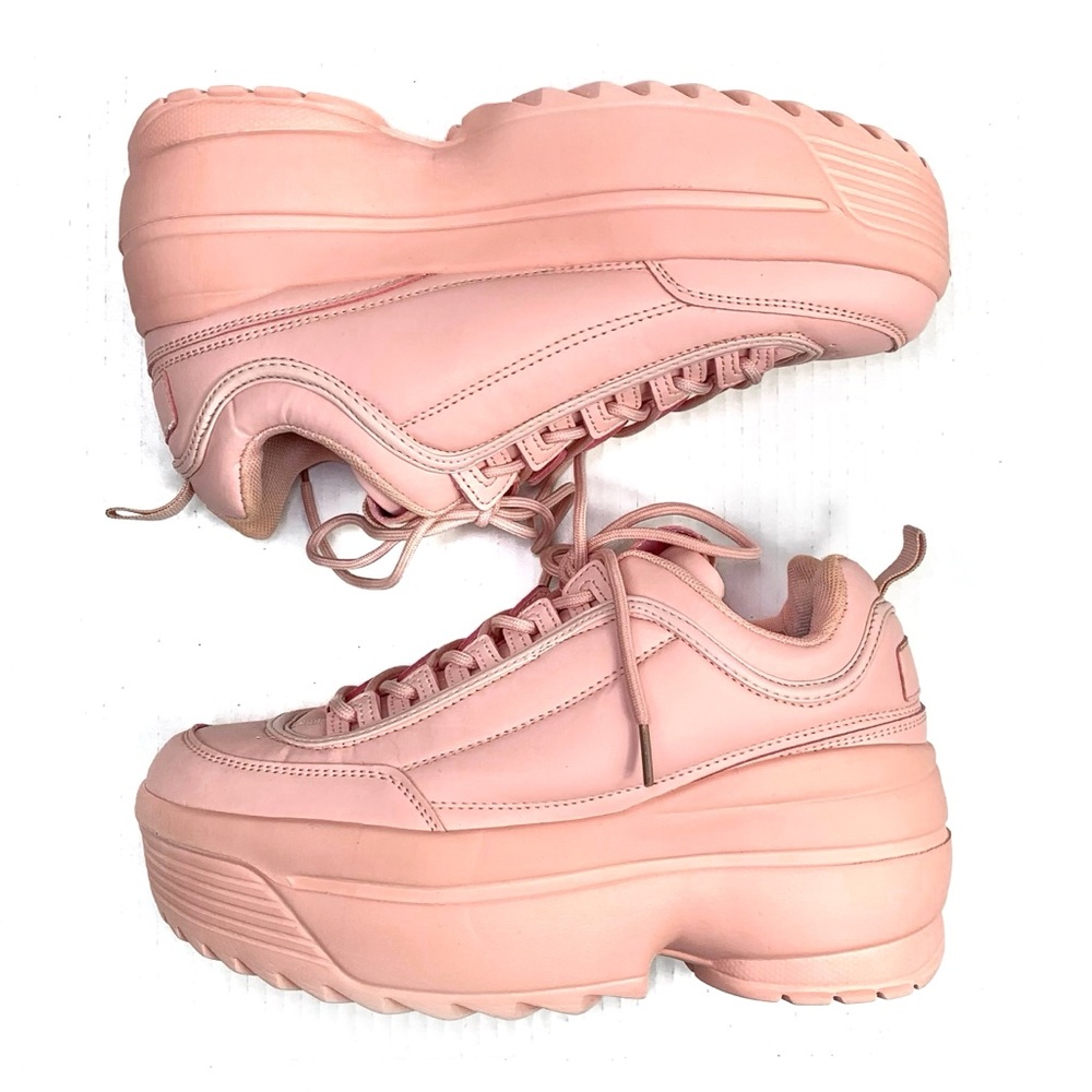 Lily 5000 Peach Platform Sneakers - Picture 4 of 8